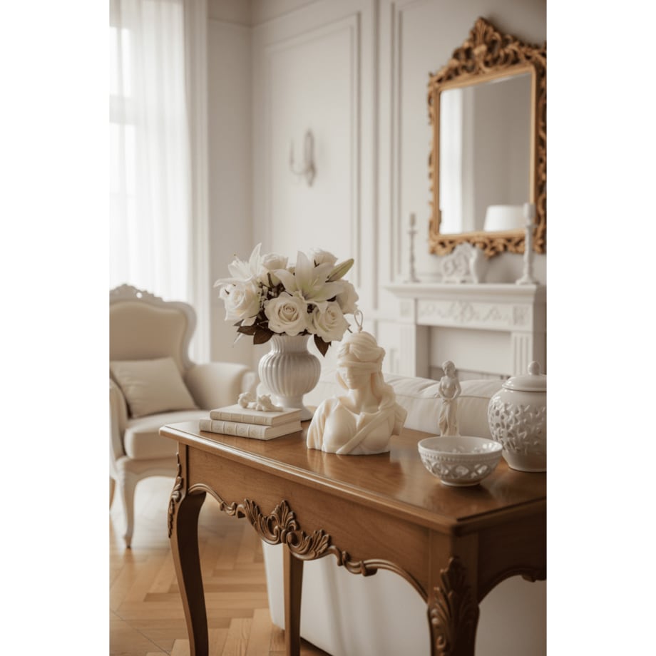 Świeca sojowa Margot L w formie dekoracyjnego popiersia – elegancka ozdoba do stylowych wnętrz