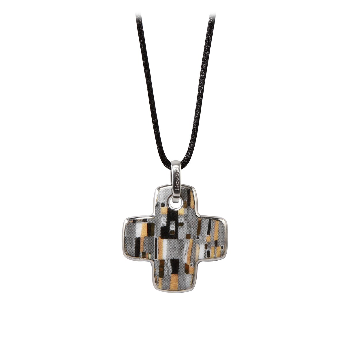 G. Klimt - Pocałunek - Naszyjnik krzyż grecki 4 cm - Goebel