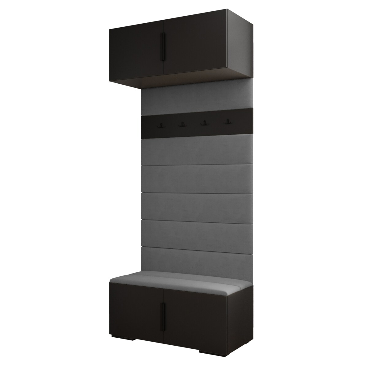 Garderoba do przedpokoju INOVA 1 czarny+czarny+manila16