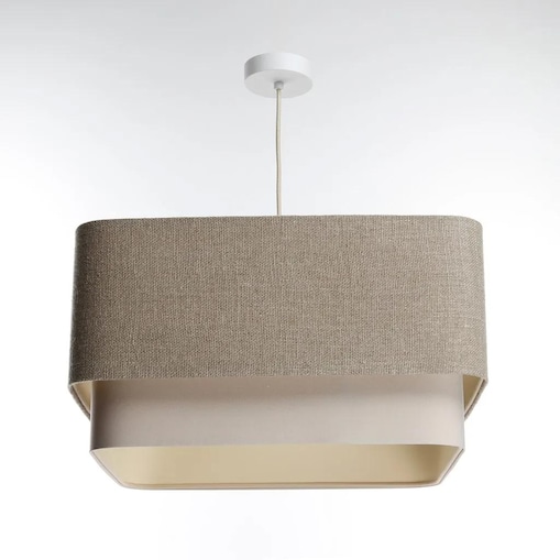 Lampa wisząca KWADRO DUO 009 51x47cm beżowa/kremowa