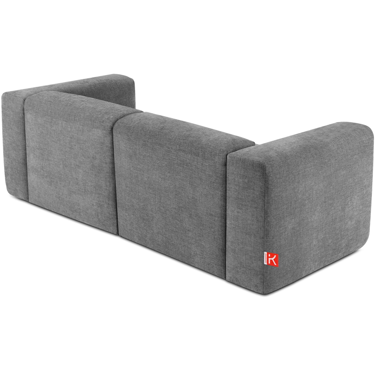 KONSIMO BUFFO 2-osobowa sofa z niezwykle miękkim i wygodnym siedziskiem, kolor jasny popielaty