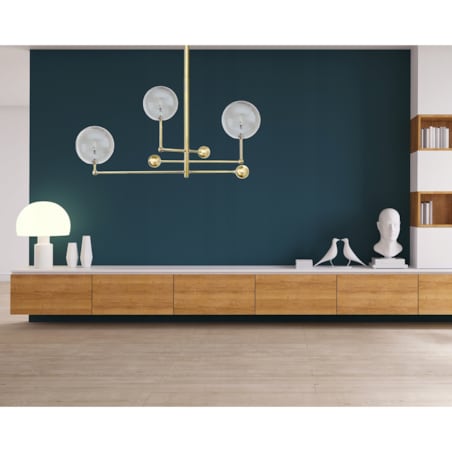Lampa Sufitowa Wisząca Złota Szklane Kule 3 G4
