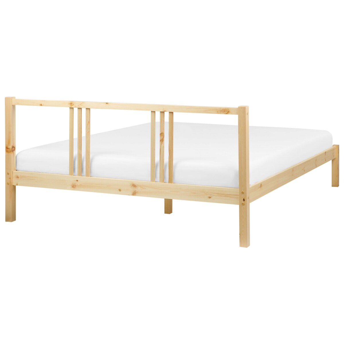 Łóżko drewniane 160 x 200 cm jasne VANNES