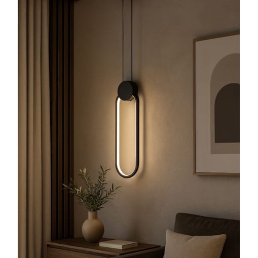 LAMPA WISZĄCA CASTORO CZARNA