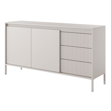 Komoda 153 2D3S ENSO ryflowana, beżowa