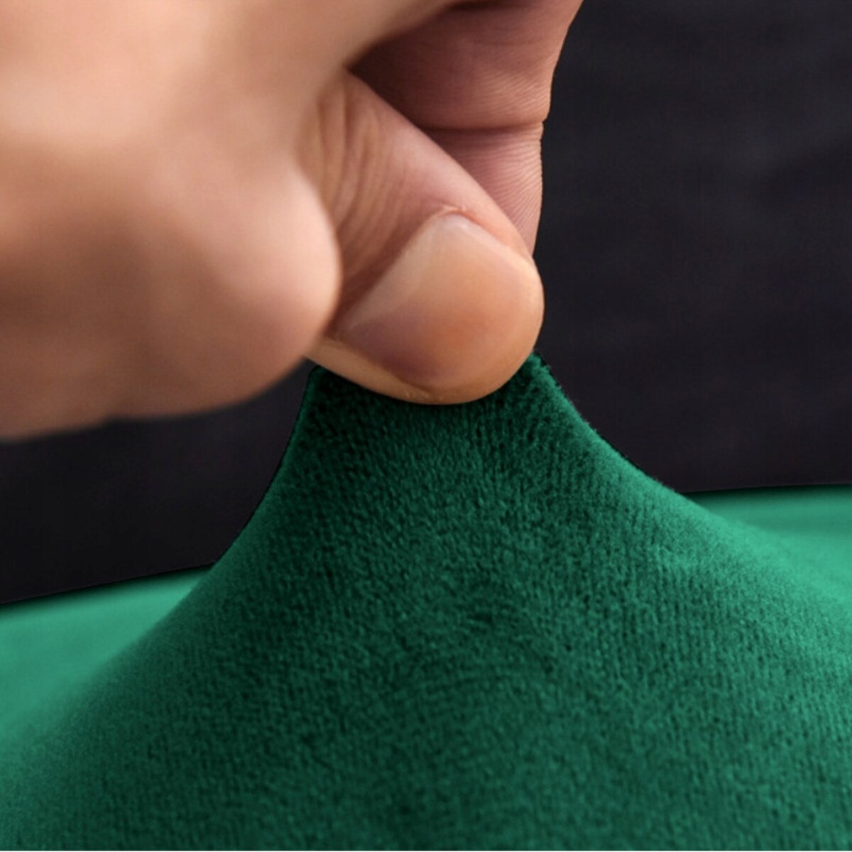 POKROWIEC NA FOTEL USZAK BUTELKOWA ZIELEŃ WELUR ELASTYCZNY [22E8]