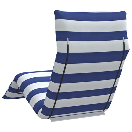 vidaXL Leżak składany niebieski i biały 175x54x8,5 cm tkanina Oxford