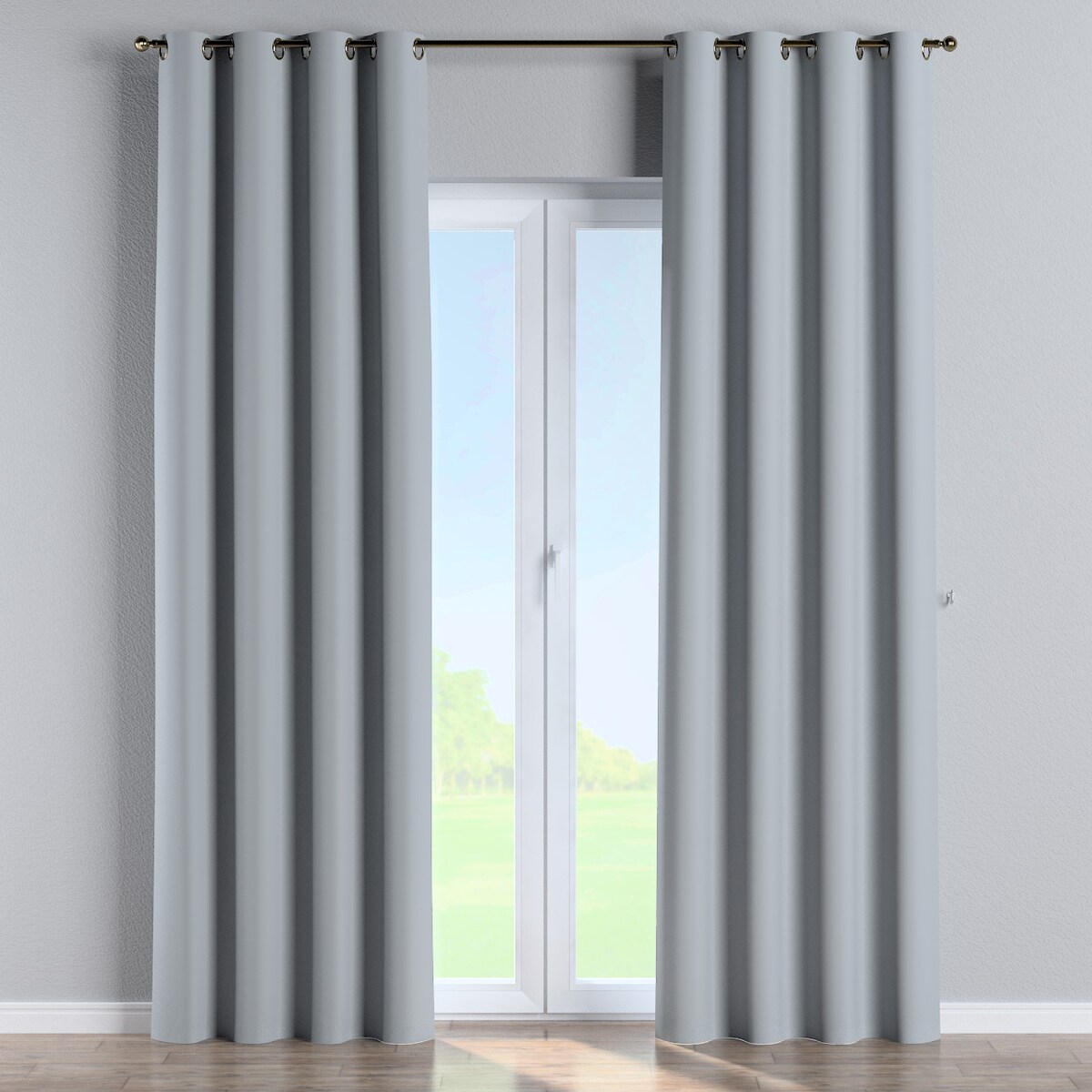 Zasłona na kółkach 1 szt. 130x245 jasny szary