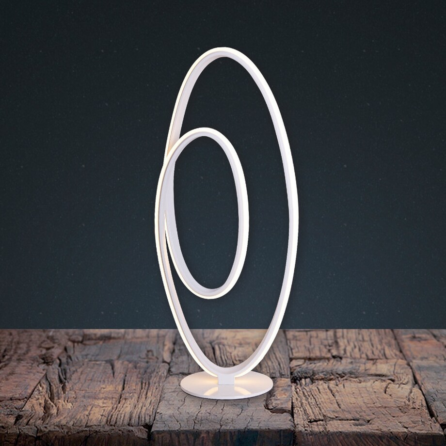 Biurkowa LAMPA stojąca ODRIVE 3153623 Nave metalowa LAMPKA stołowa okrągła LED 30W 3000K spirala biała