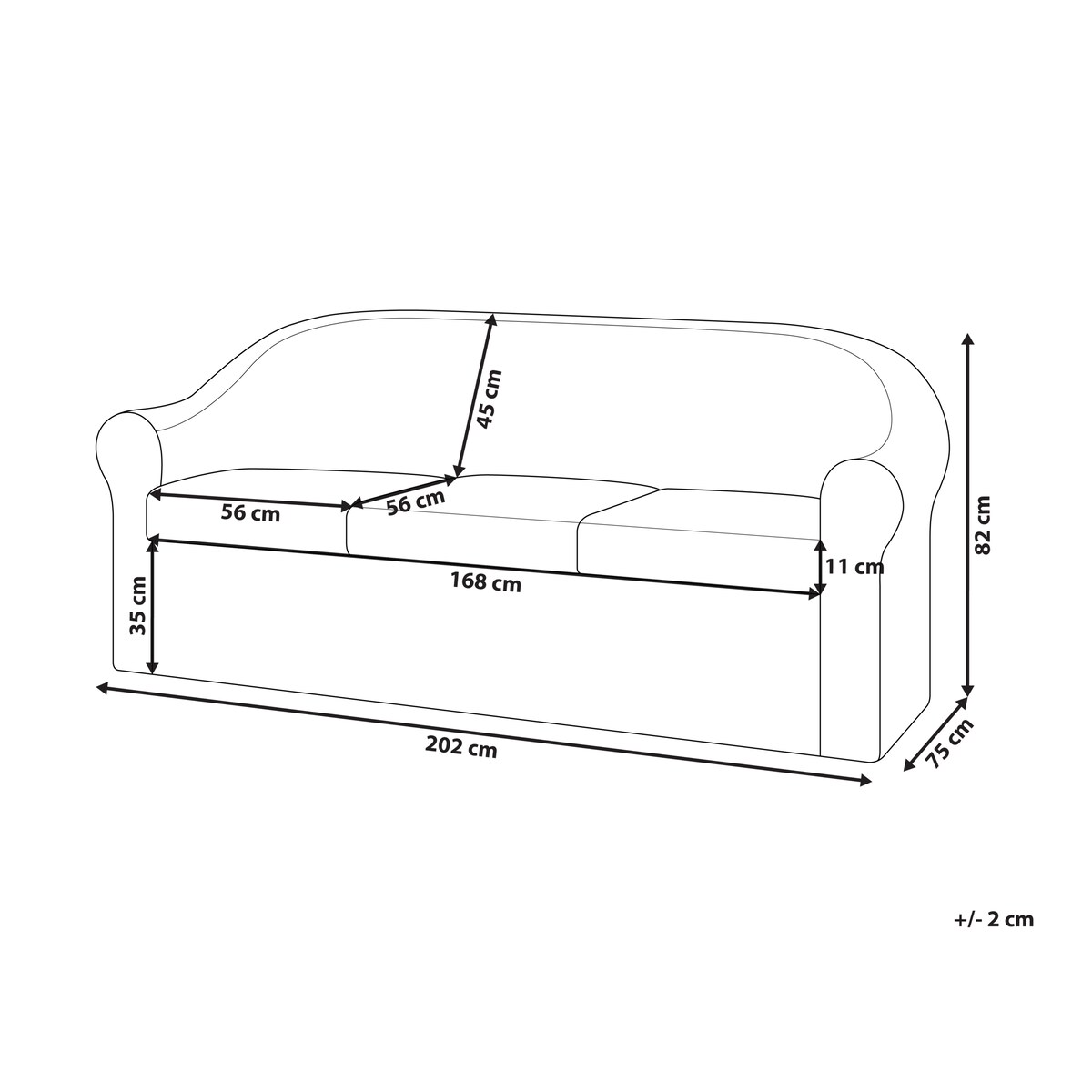 Sofa ogrodowa dla 3 osób LIVADEIA Rattan Naturalny