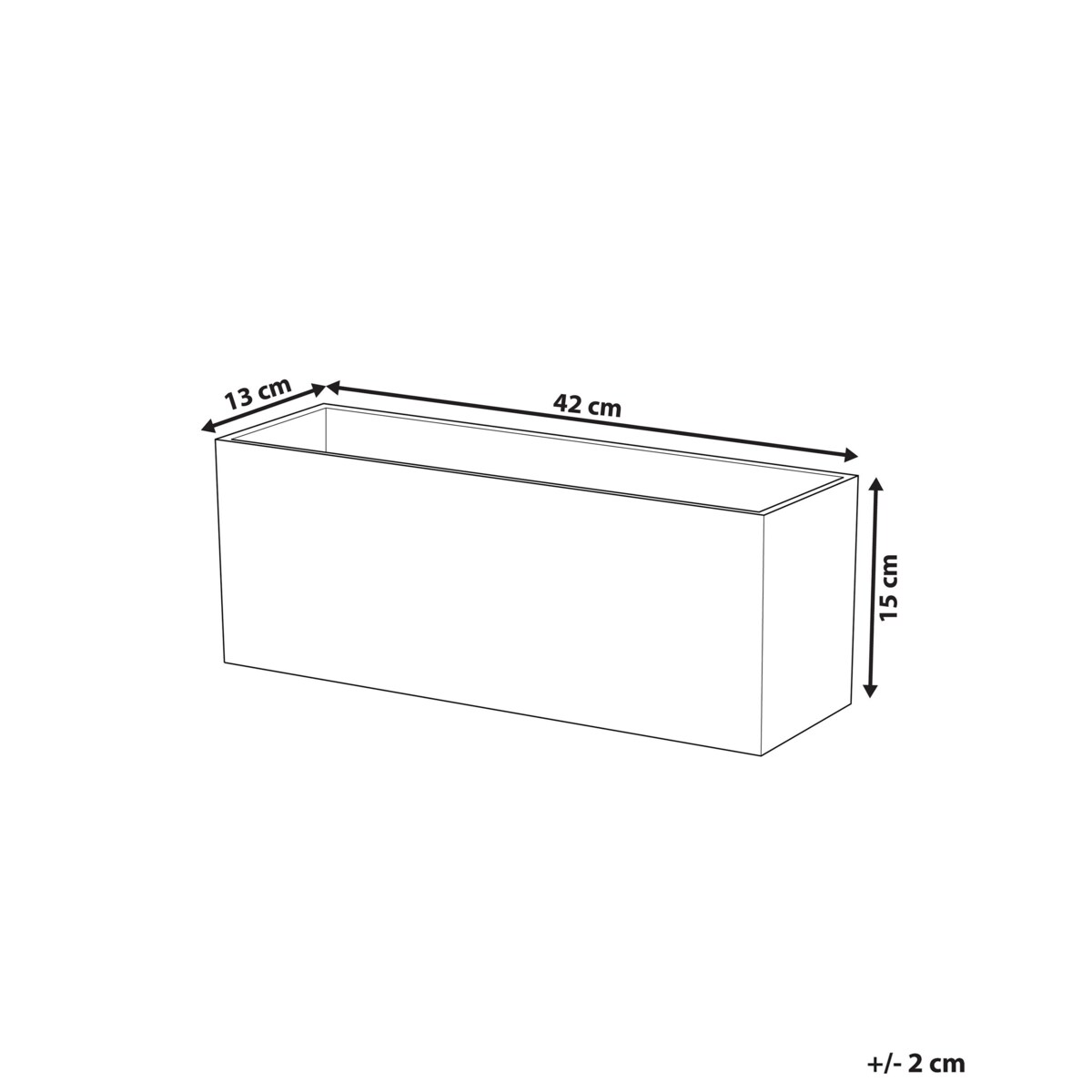 Doniczka 42 x 13 x 15 cm jasne drewno PAOS