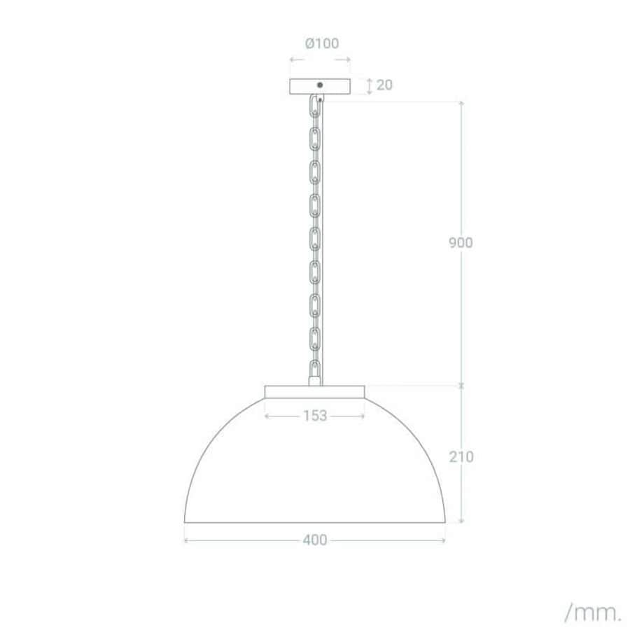 Drewniana lampa wisząca Boho ABR-NLW35-BH-E27 Abruzzo kopuła naturalny