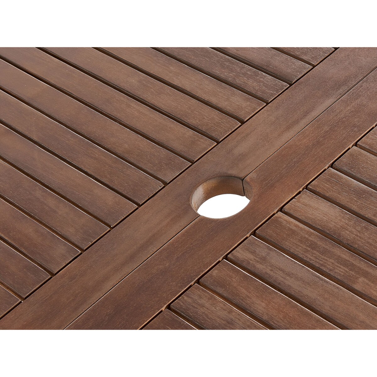 Stół ogrodowy rozkładany akacjowy 180/240 x 100 cm ciemne drewno CESANA