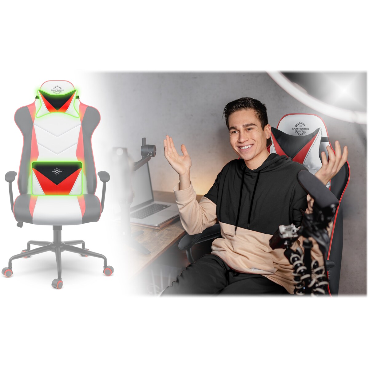 Fotel gamingowy obrotowy krzesło biurowe Sofotel Hydra