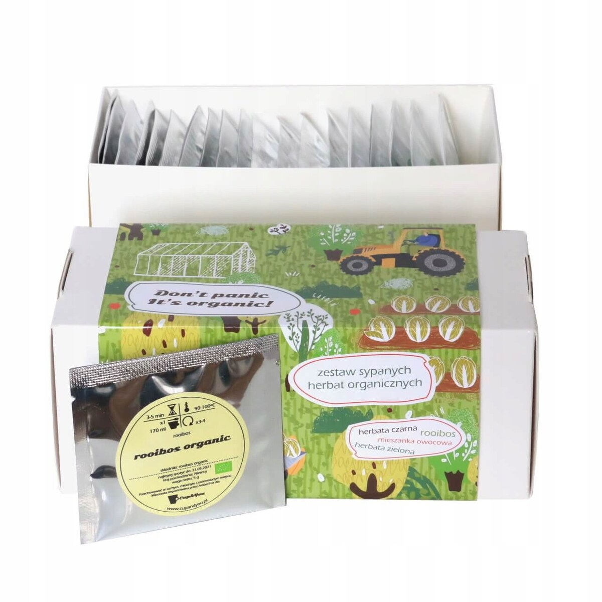 DON'T PANIC IT'S ORGANIC zestaw 4 herbat organicznych wysokiej jakości BIO