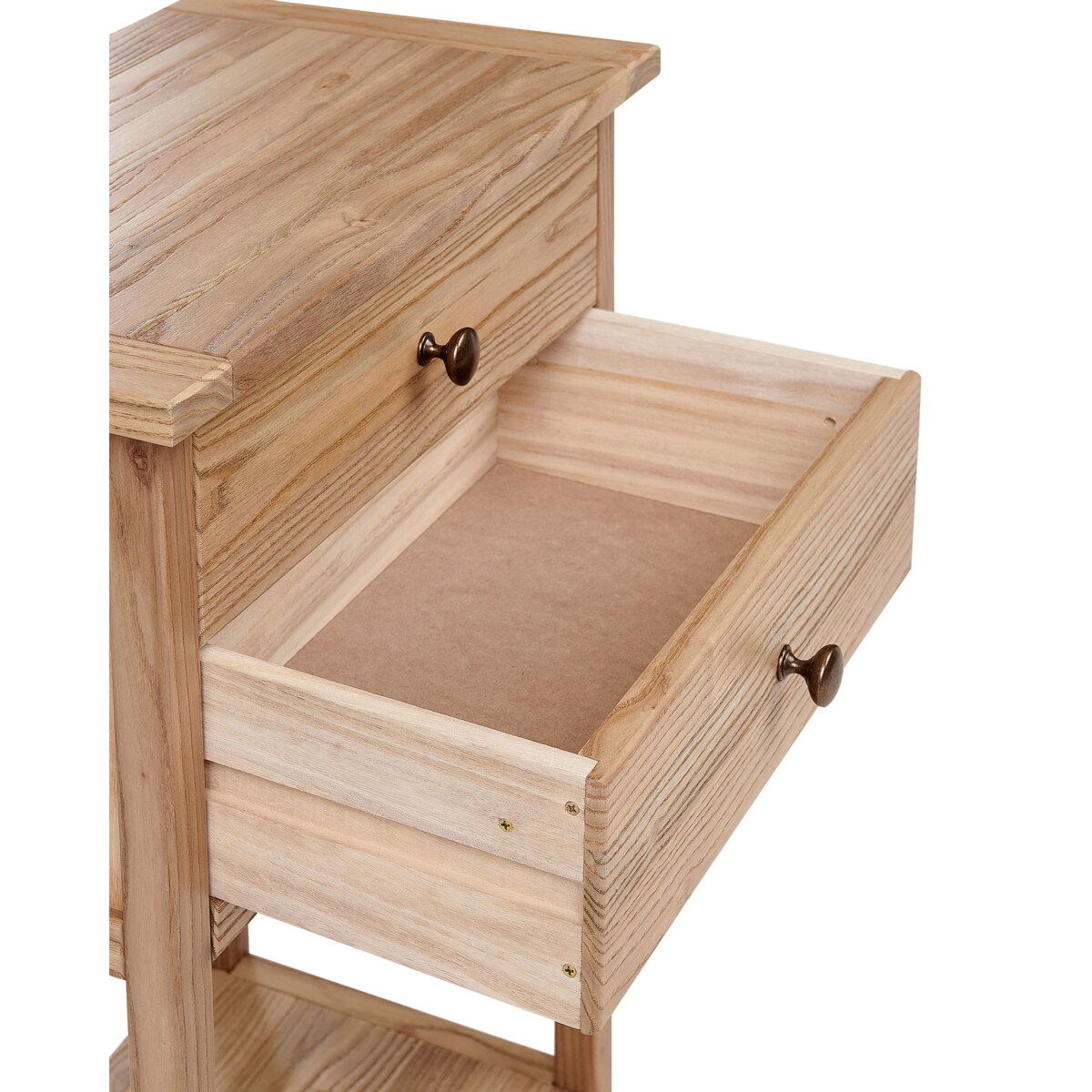 Konsola 2 szuflady 53 cm jasne drewno SALTON