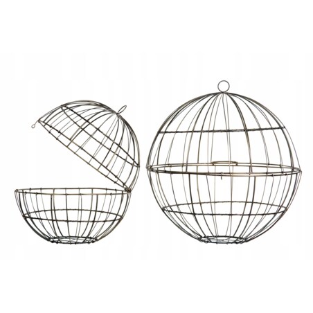 2 szt. KWIETNIK KLATKA OKRĄGŁA stare złoto