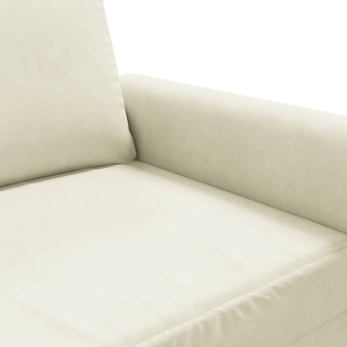 vidaXL Sofa 2-osobowa, kremowy, 140 cm, tapicerowana aksamitem