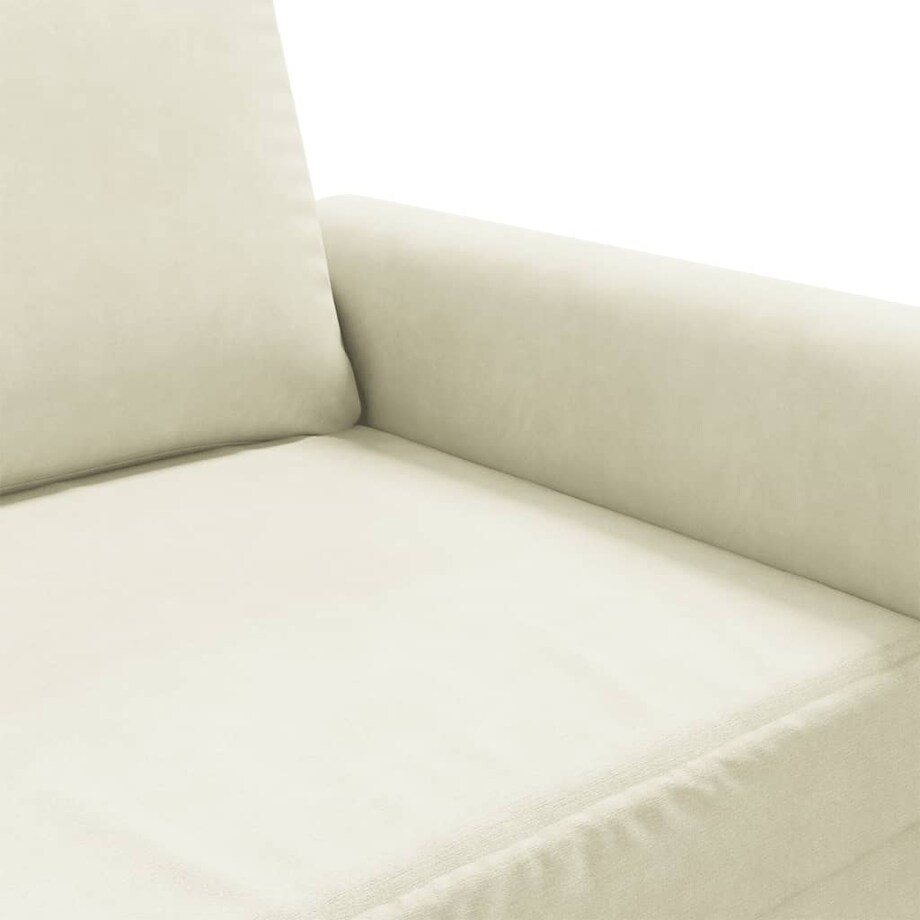 vidaXL Sofa 2-osobowa, kremowy, 140 cm, tapicerowana aksamitem