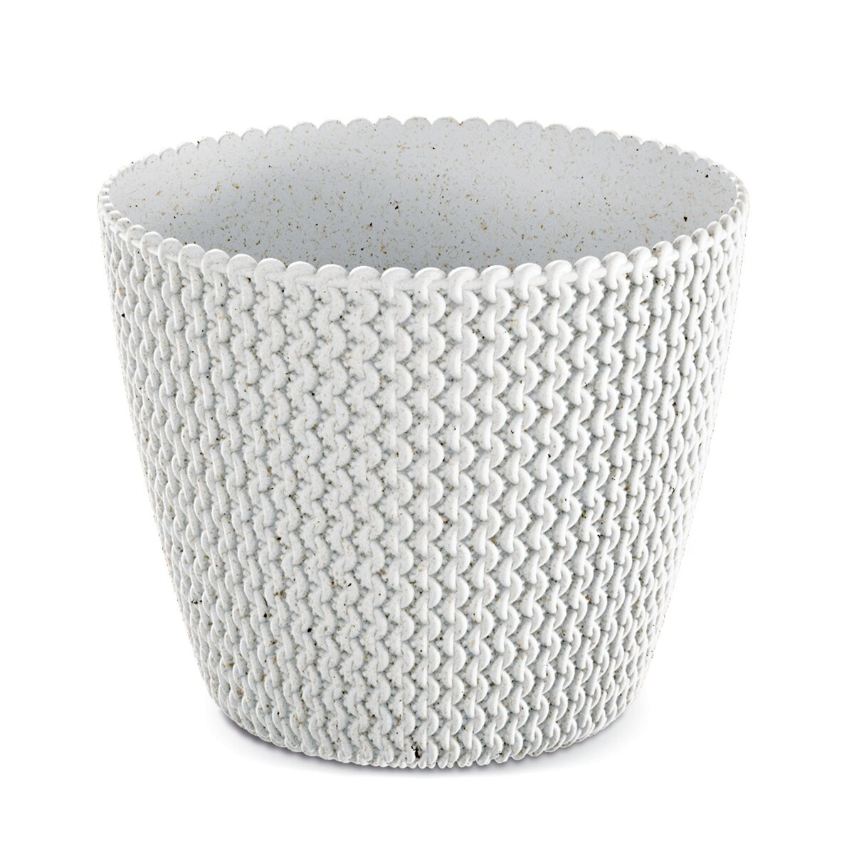 Doniczka Osłonka Domowa 21,8 Cm Na Stół Parapet Do Domu Biała