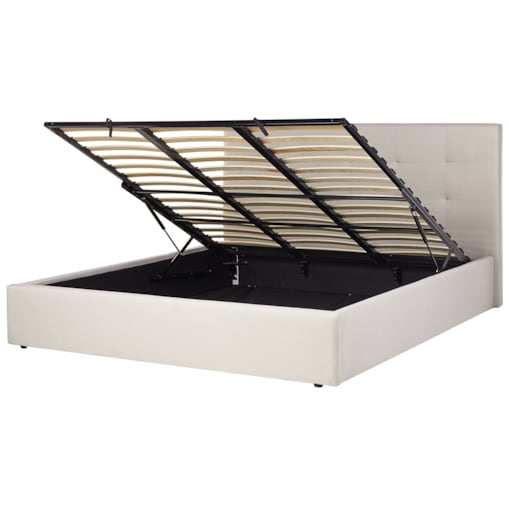 Łóżko z pojemnikiem LORIENT 180 x 200 cm Beżowy