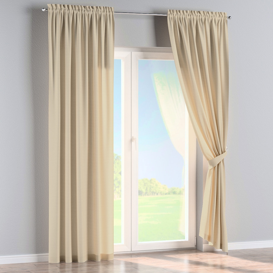 Zasłona na kanale z grzywką 1 szt. 130x260 waniliowy