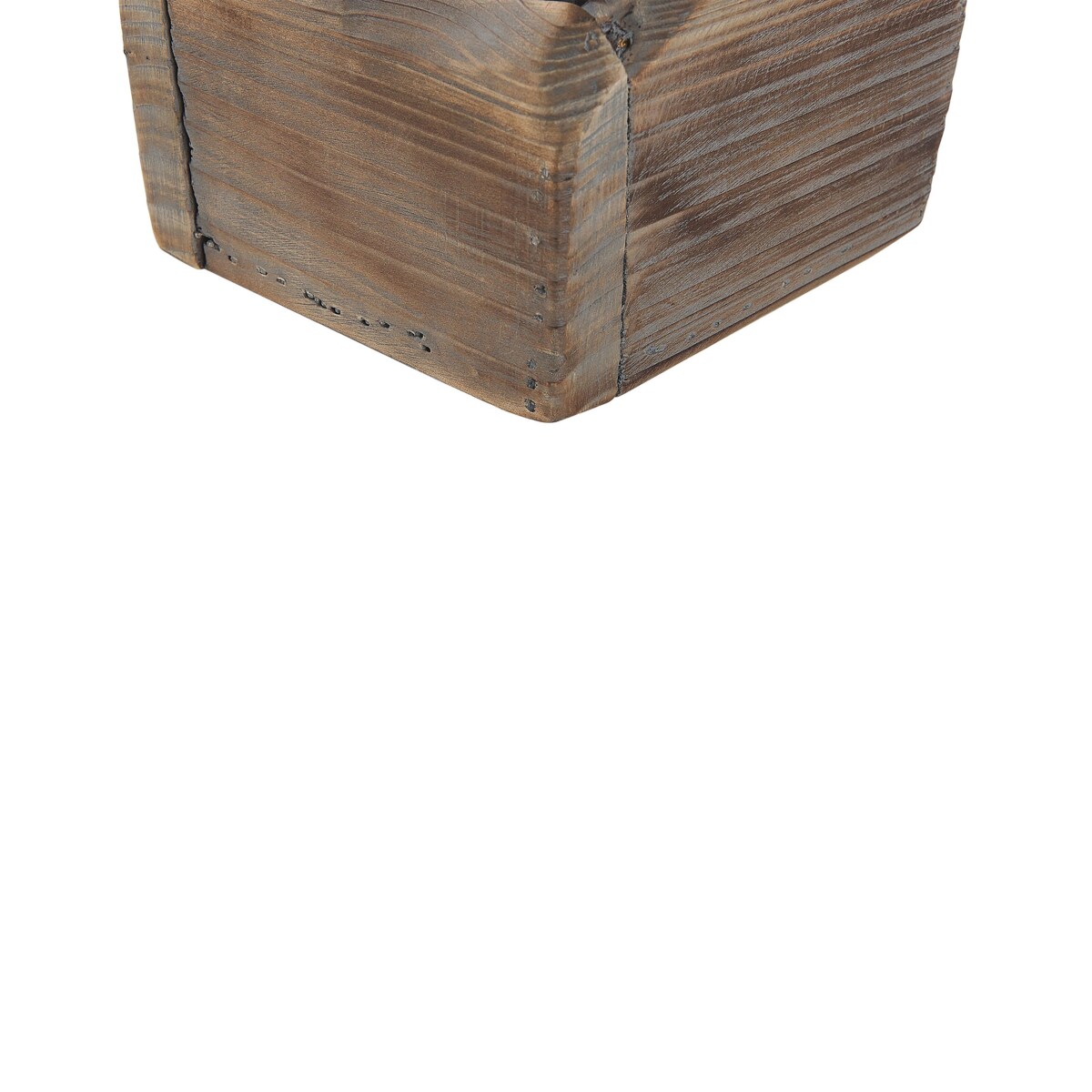 Zestaw 2 świeczników ciemne drewno PLATEROS