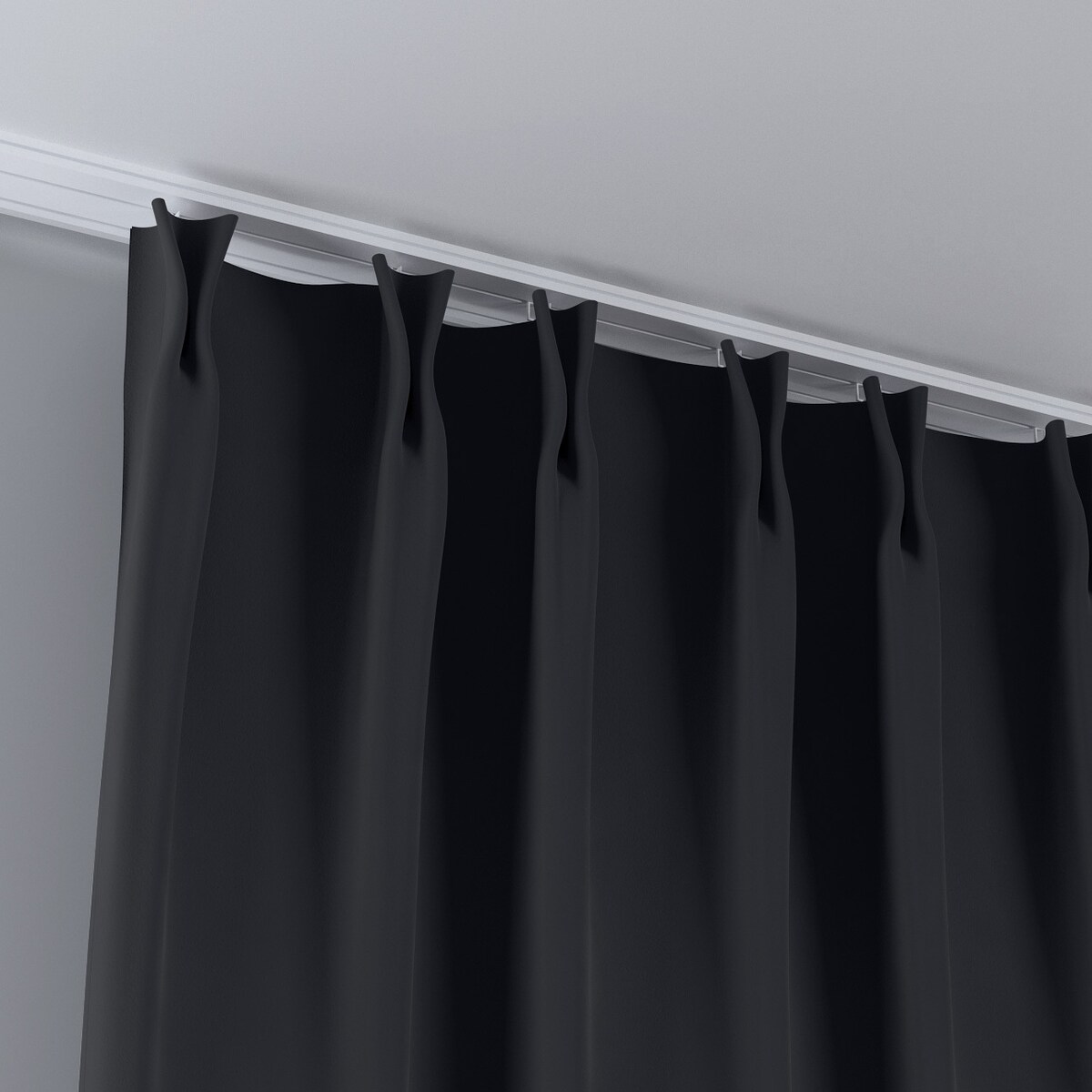 Zasłona na haczykach flex podwójnych 130x245 czarny