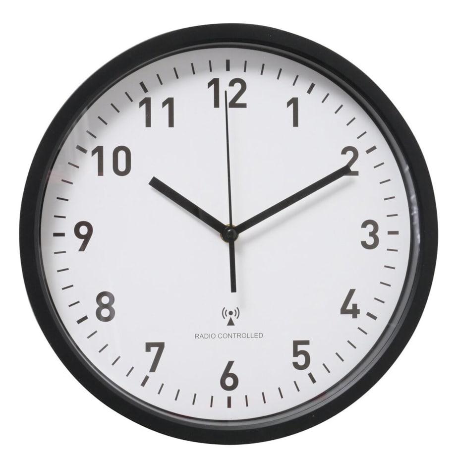 Zegar ścienny z automatyczną zmianą czasu, ELVINE, Ø 30 cm