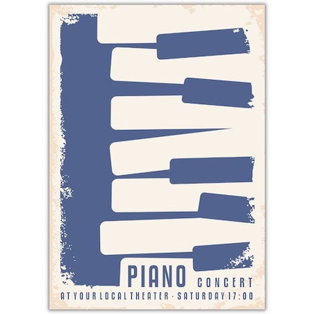 plakat music graphic piano 50x70 cm