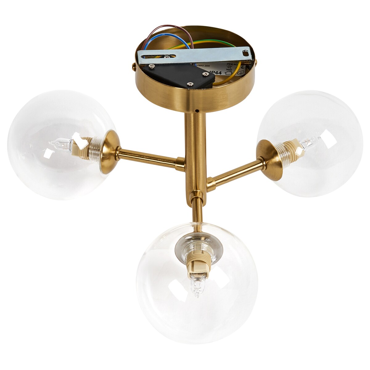 Lampa sufitowa MARICAO Szkło Mosiężny