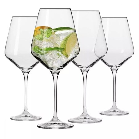 Duże Kieliszki Wina Czerwonego Białe Krosno Avant-Garde 4 x 490 ml Zestaw
