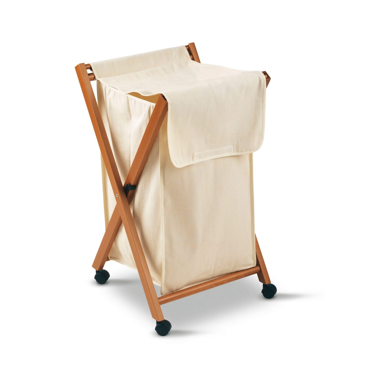 ARREDAMENTI BANNY Składany kosz na pranie - 50 x 44 cm, Brązowy