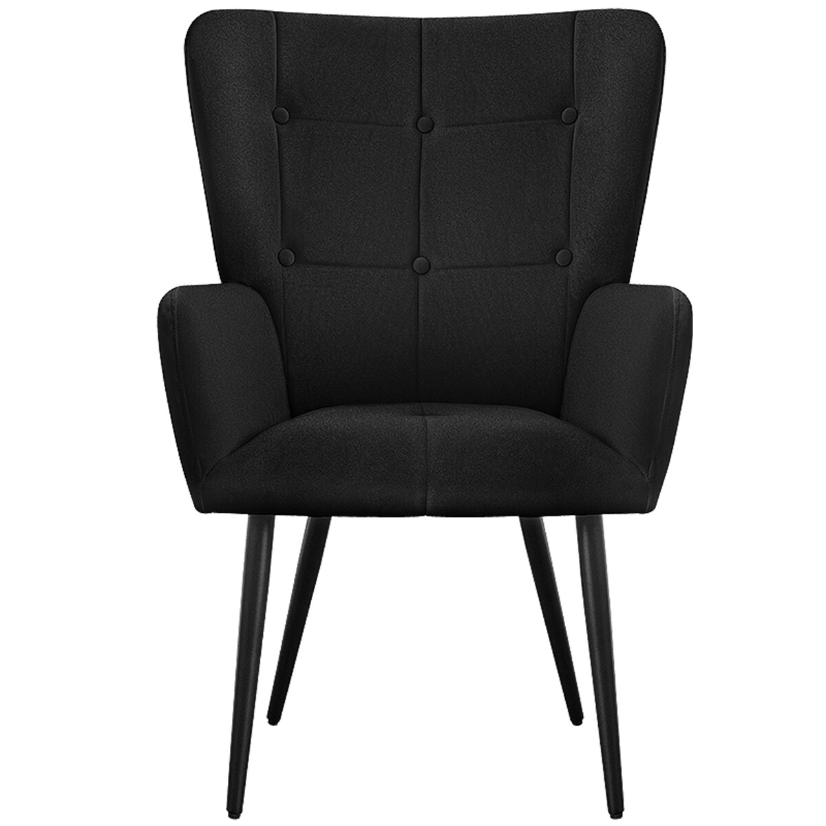 Fotel do salonu wypoczynkowy uszak czarny welurowy wygodny tapicerowany