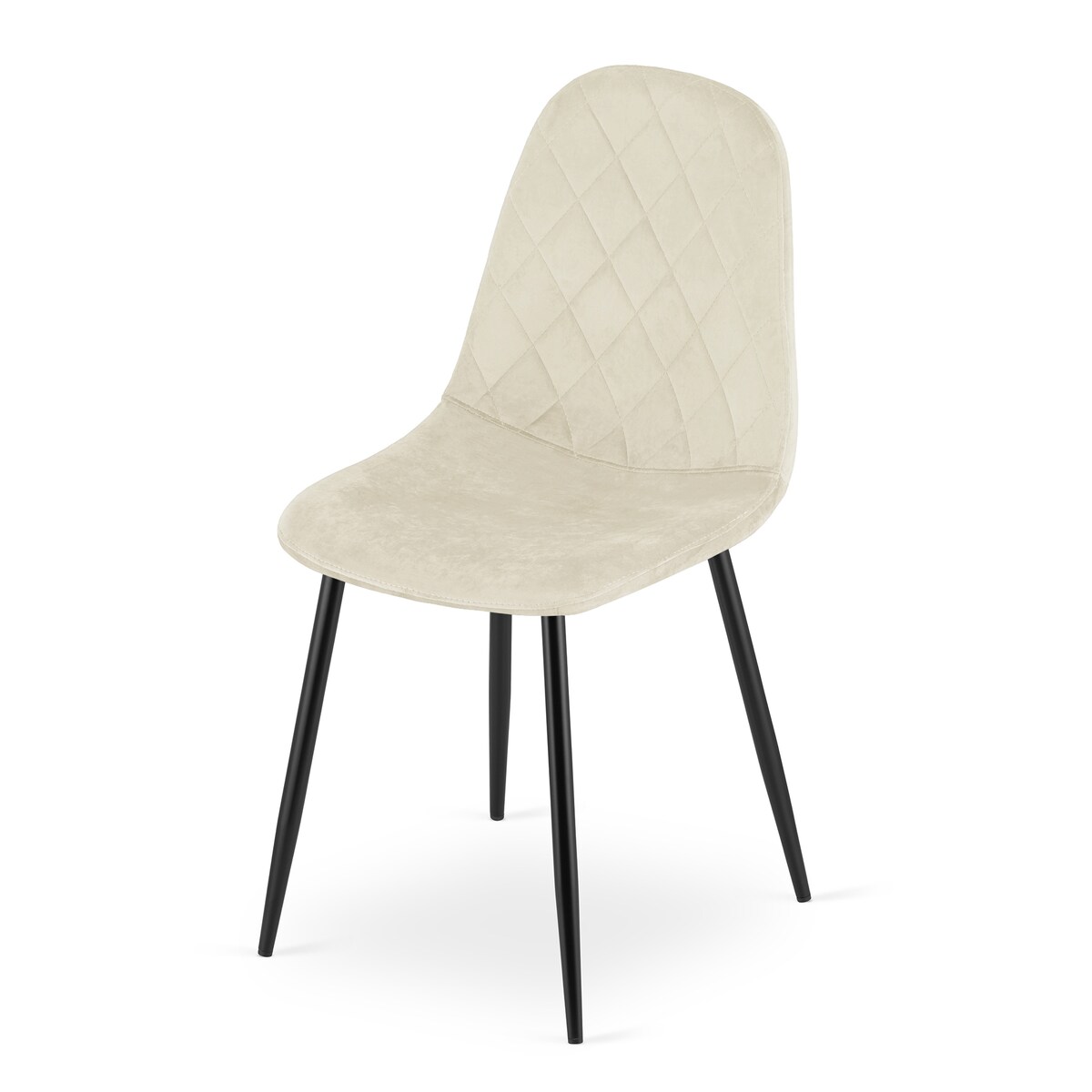 Krzesło Asti nowoczesny design, Beż Aksamit X1