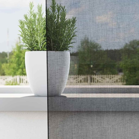 vidaXL Zasłony woalowe z kieszeniami na drążek 2 szt. czarne