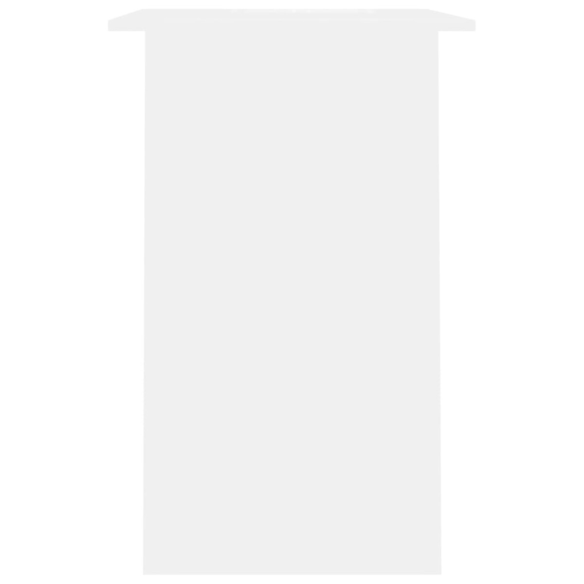 vidaXL Biurko, białe, 90x50x74 cm, materiał drewnopochodny