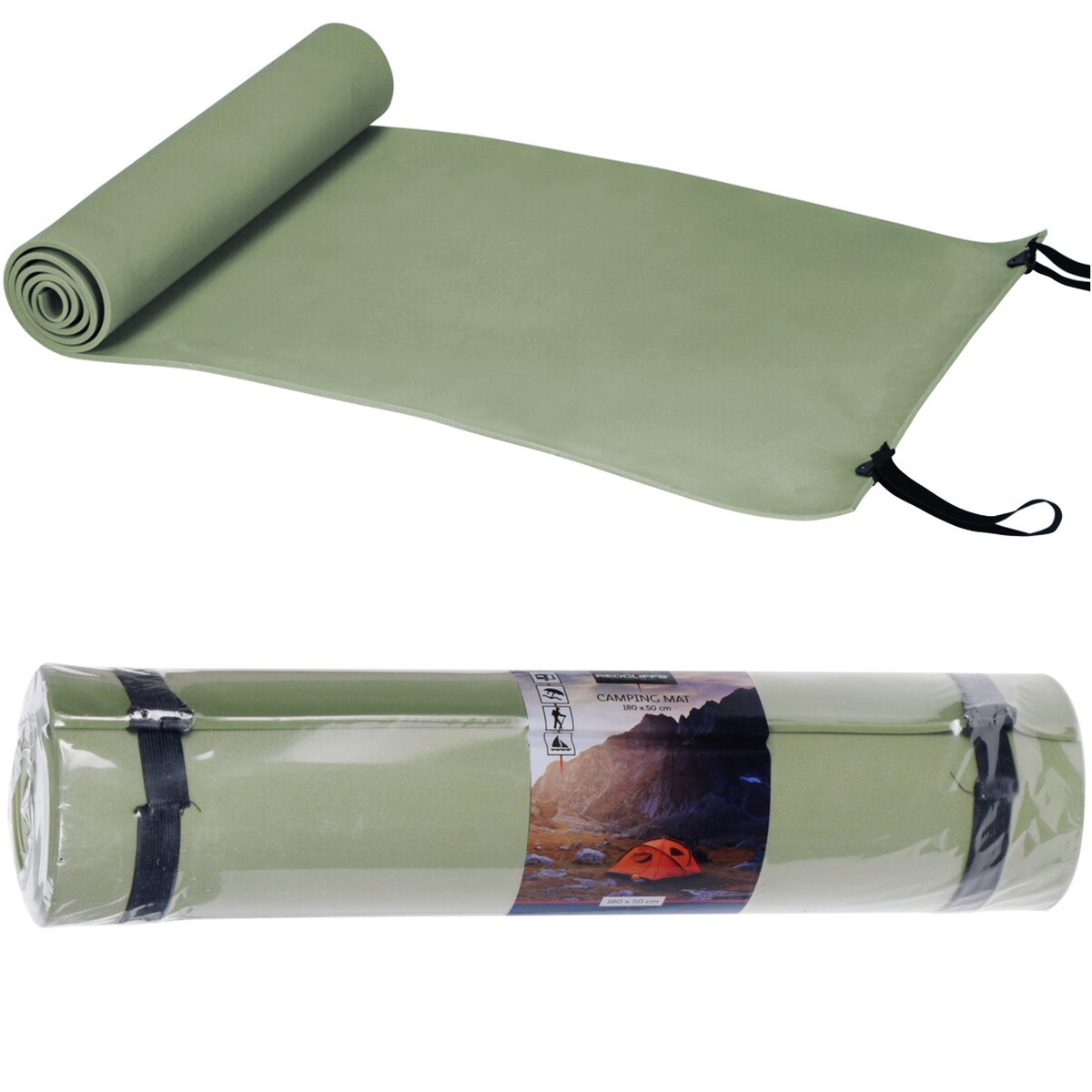 Karimata Składana Materac Turystyczny Mata Kempingowa 180X50 Cm Zielona