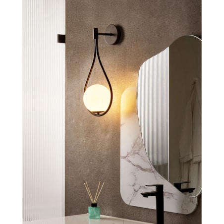 Lampa ścienna AUROUE Czarny Metal