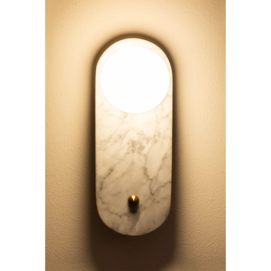 Kinkiet ścienny z marmuru i szkła Salm
