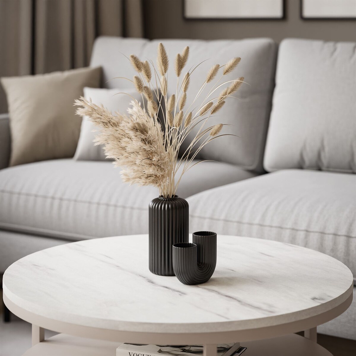 Stolik Kawowy CIRI SLIM z pólką kaszmir marmur levanto