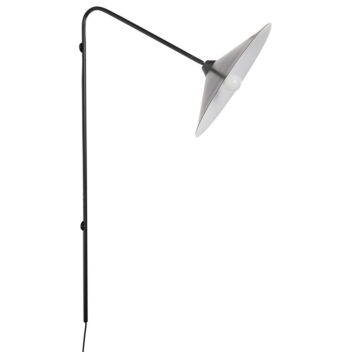 Lampa ścienna NENTON Czarny Metal