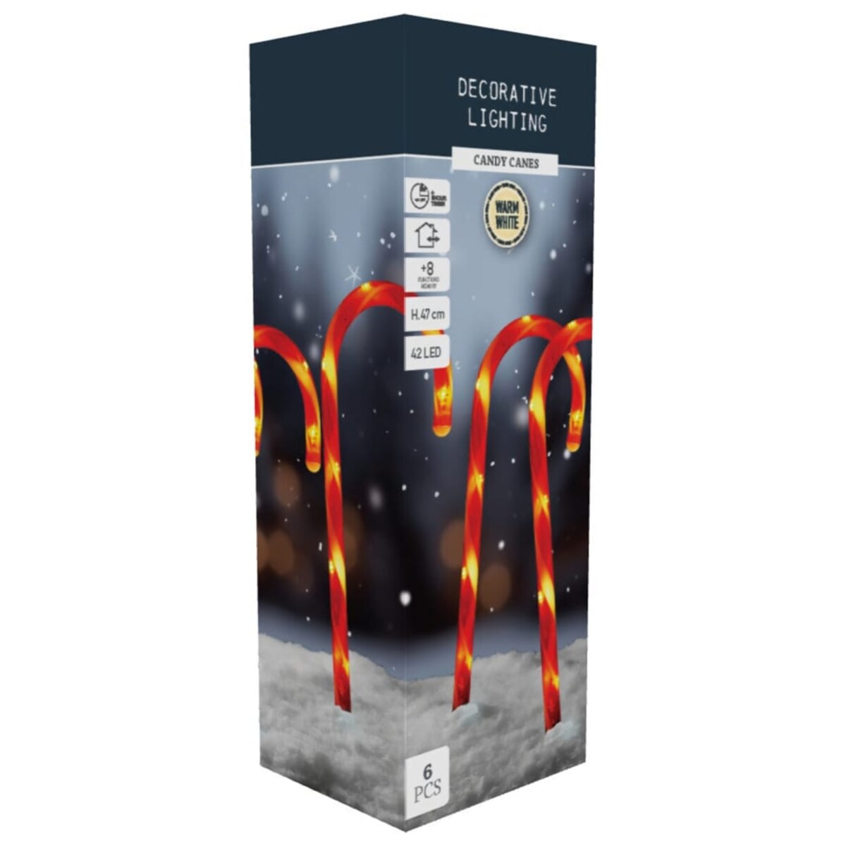 Zestaw 4 lamp świątecznych, 47 cm