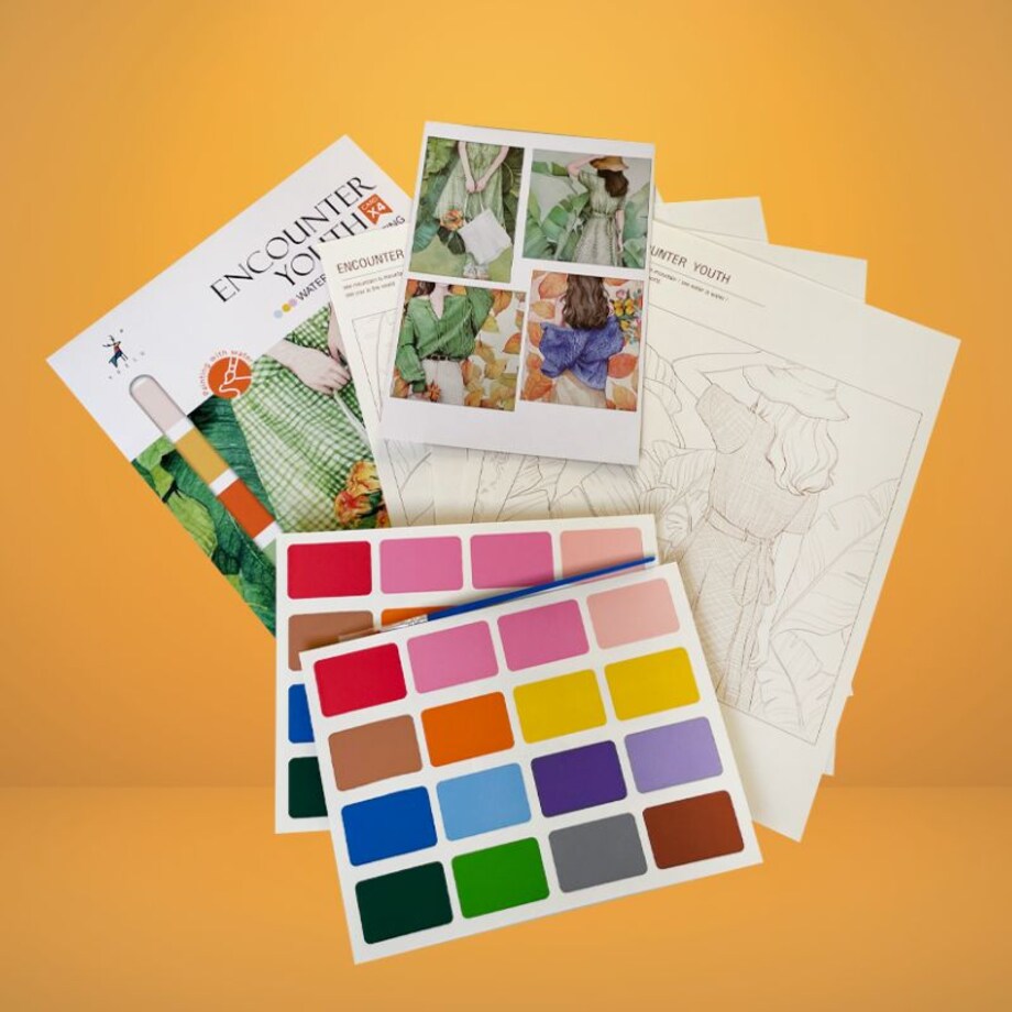 Malowanie akwarelą - Powiew młodości - 4 elementy