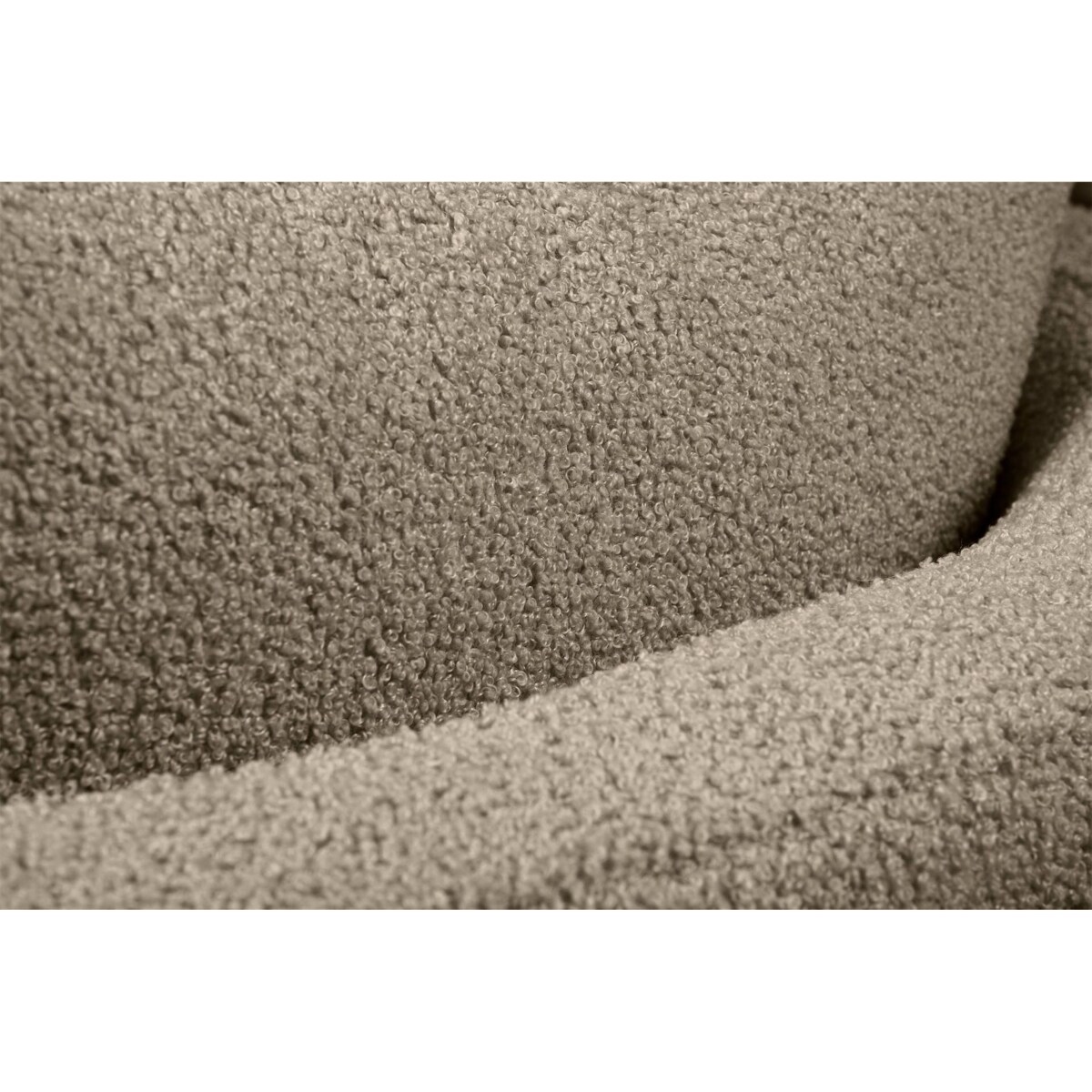 KONSIMO RAGGI Fotel obrotowy baranek ciemnobeżowy