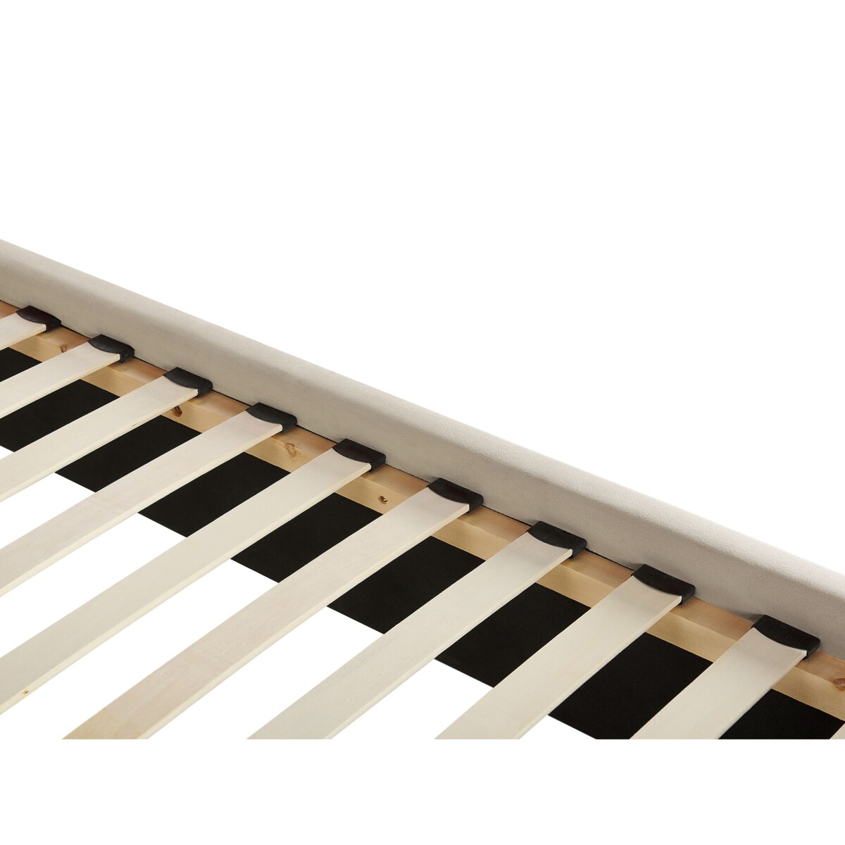 Łóżko welurowe 140 x 200 cm beżowe AYETTE