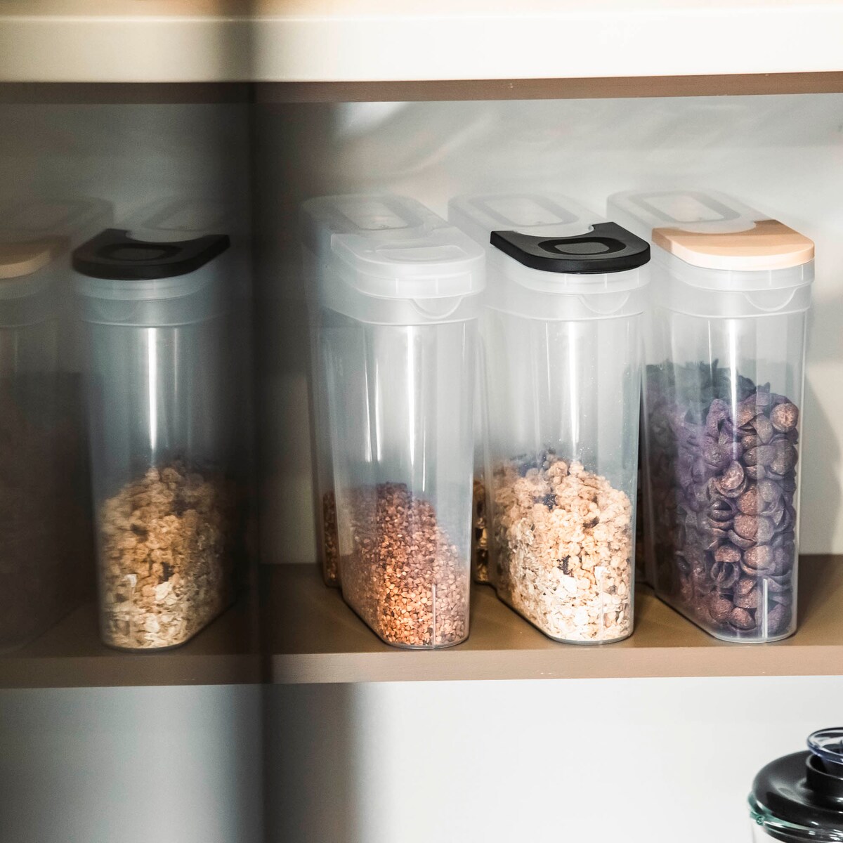 Pojemniki Na Żywność Kuchenne 3 X 2,4 L Makaron Mąkę Cukier Kaszę Sypkie