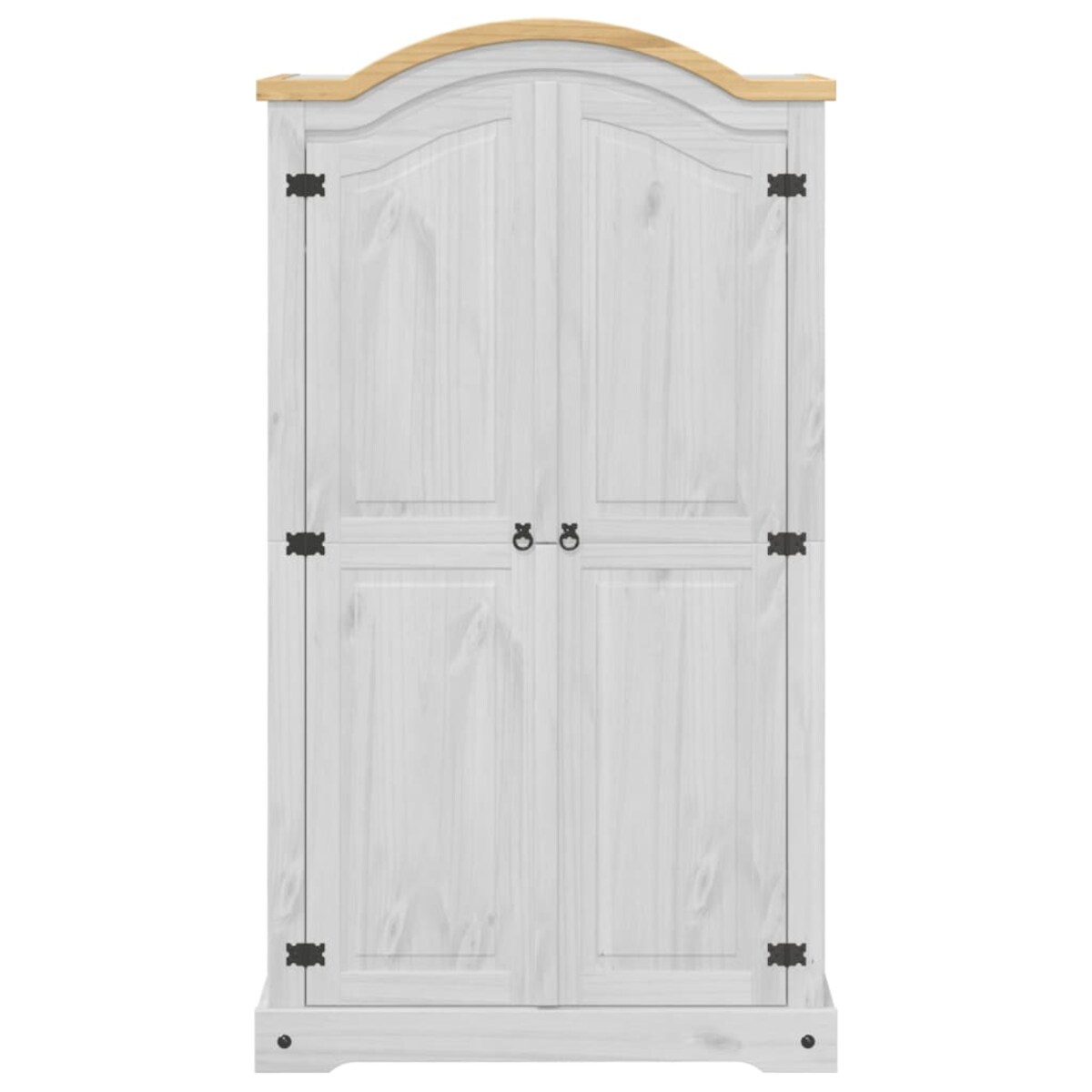 vidaXL Szafa Corona, biała, 102x52x186 cm, lite drewno sosnowe