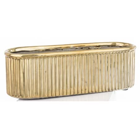 Kwietnik-osłonka 9,5x28,5x9,5 cm złota