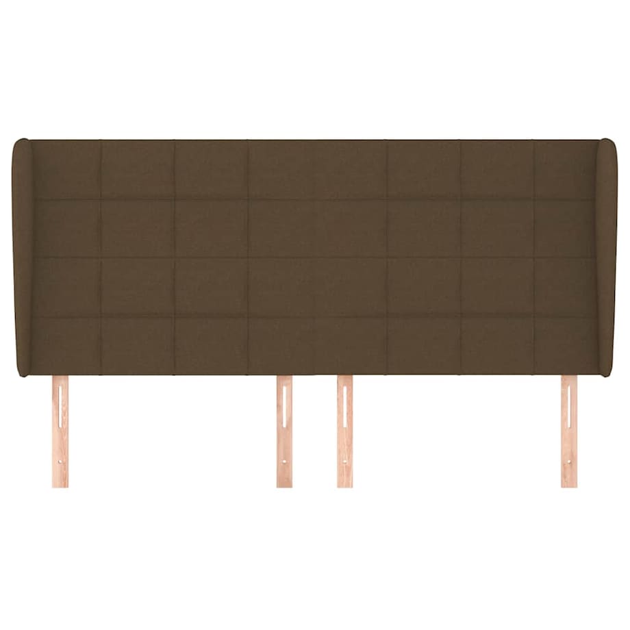 vidaXL Zagłówek uszak, ciemnobrązowy, 183x23x118/128 cm, tkanina